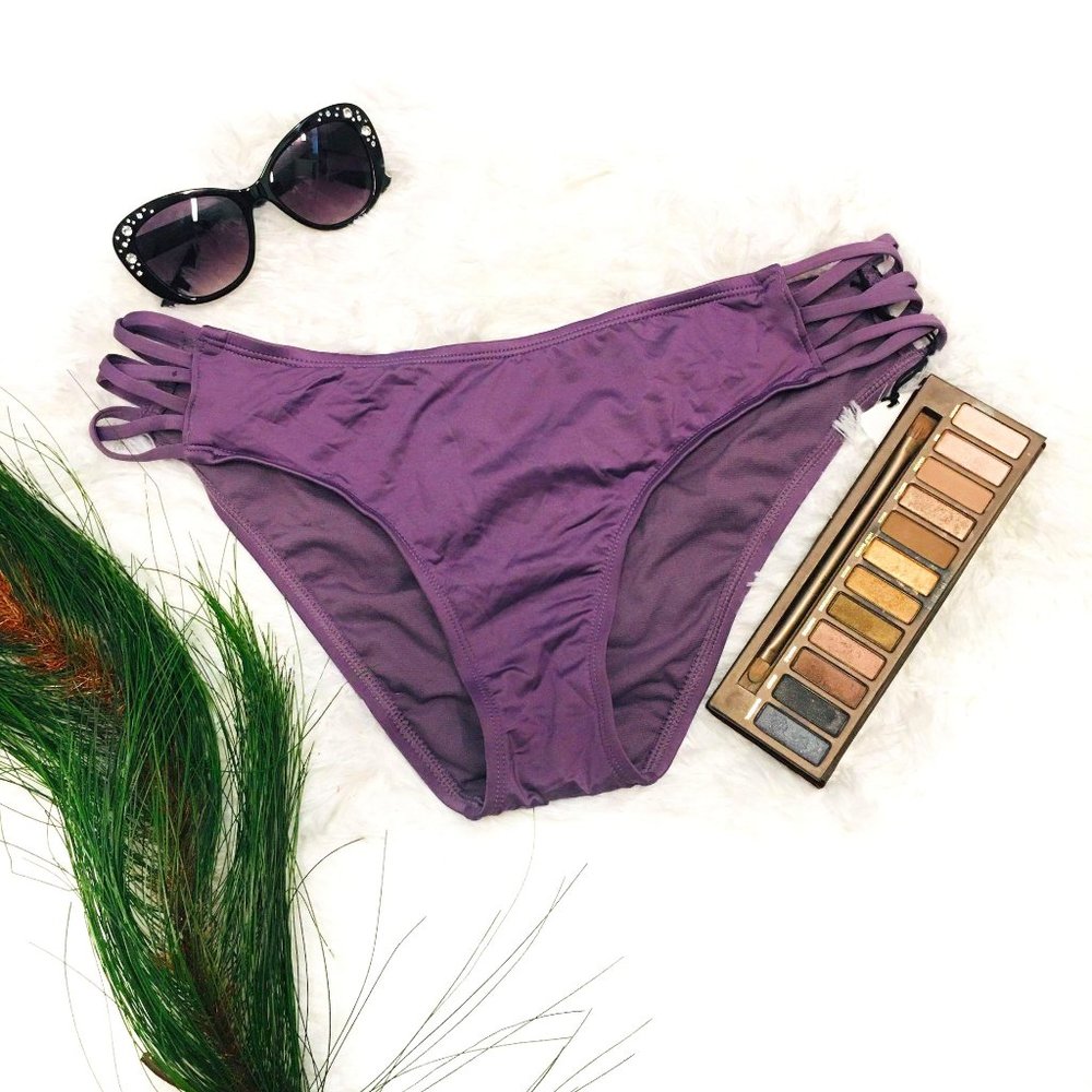 Shade & Shore Plum Purple Bikini Beach Bottoms L